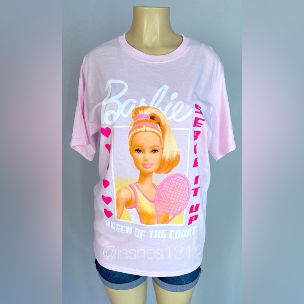Barbie Pink Graphic Women’s Tennis T-Shirt